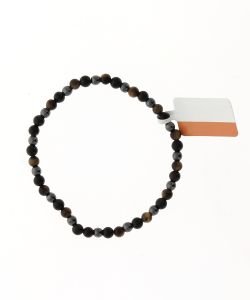 Bracelet Protection Obsidienne Noire, Hematite, Oeil de Tigre - Perles 4mm, 1 pièce